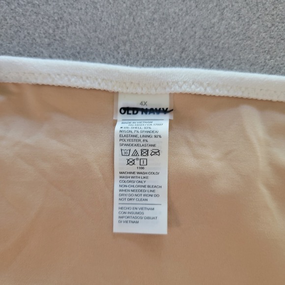 Old Navy Swimsuit Bottoms‎ Ivory Textured Classic Bikini 4X Plus Size - Picture 4 of 5